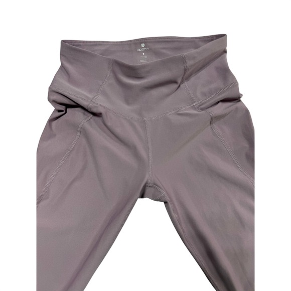 Apana Womens Purple Lattice Cutout Leggings Size Small Activewear Athleisure - Picture 4 of 6